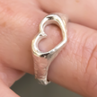 Open Heart Signet Ring