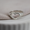 Open Heart Signet Ring