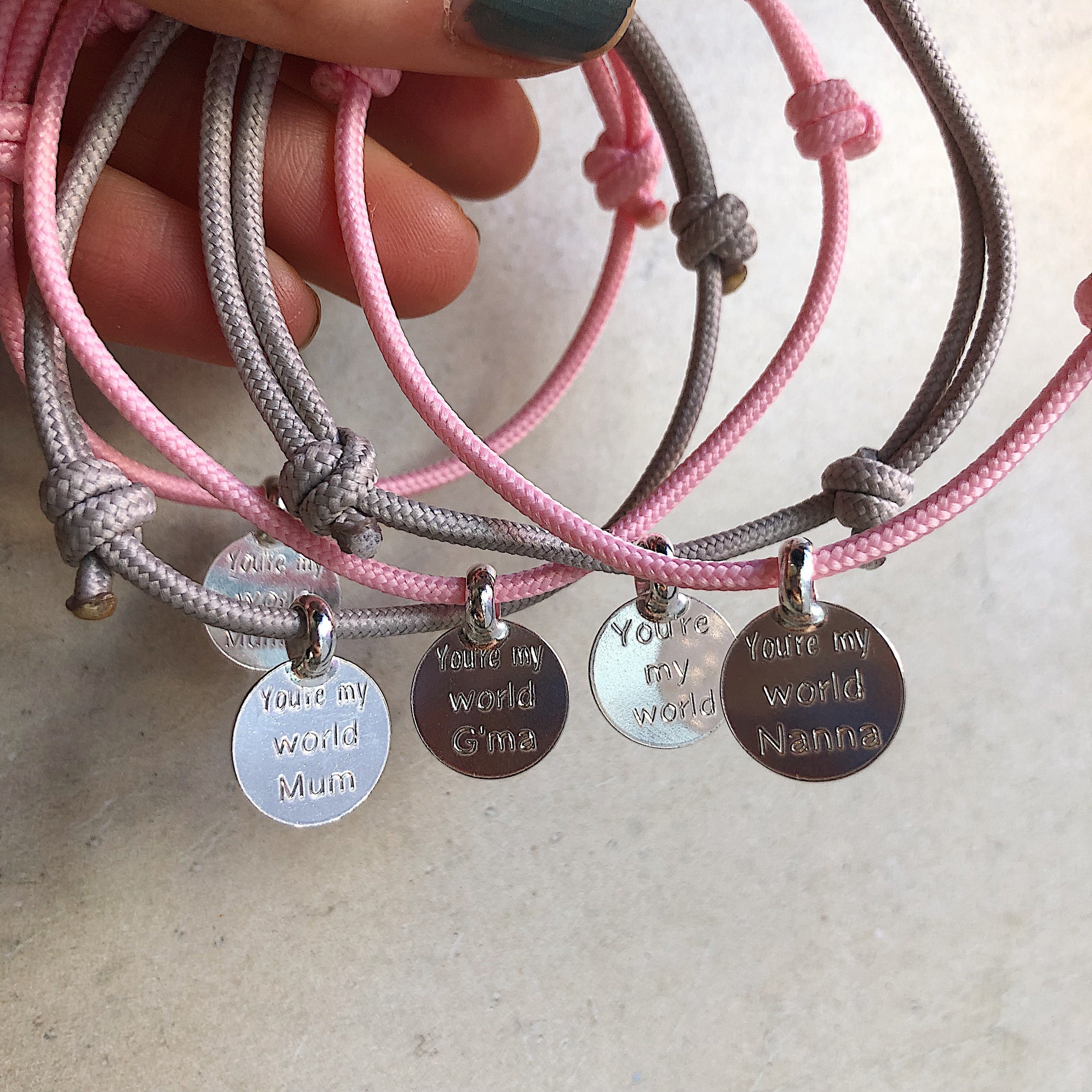 You're my world rope bracelet