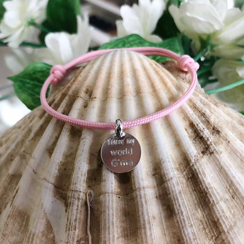 You're my world rope bracelet