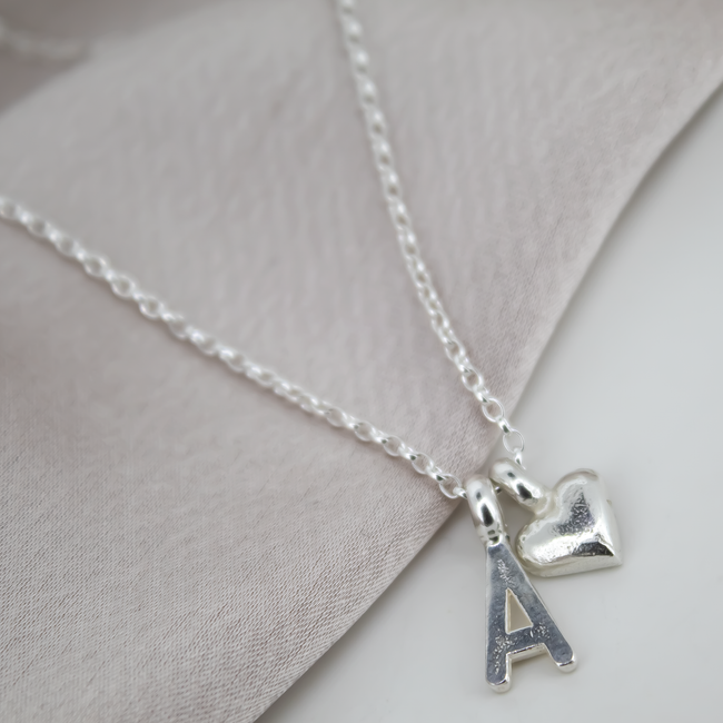Mini Heart With Initial