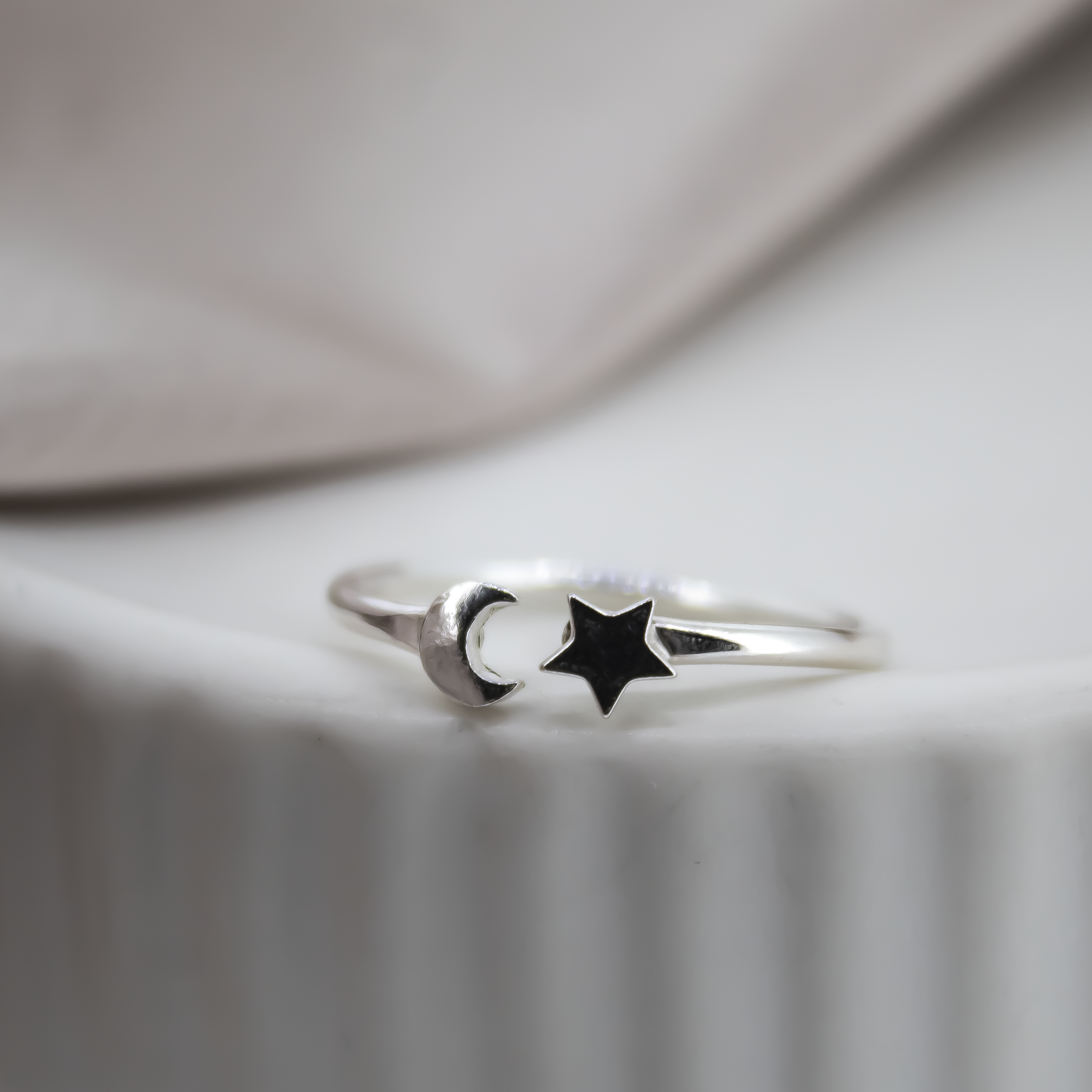 Moon and Star Ring