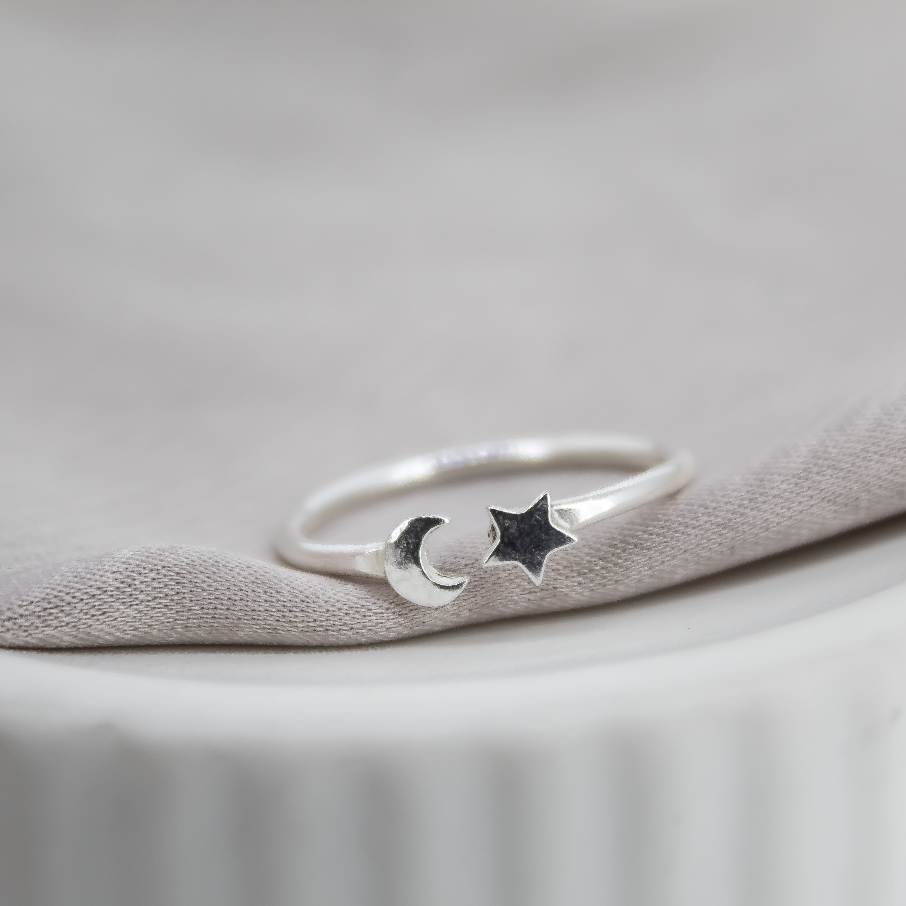 Moon and Star Ring