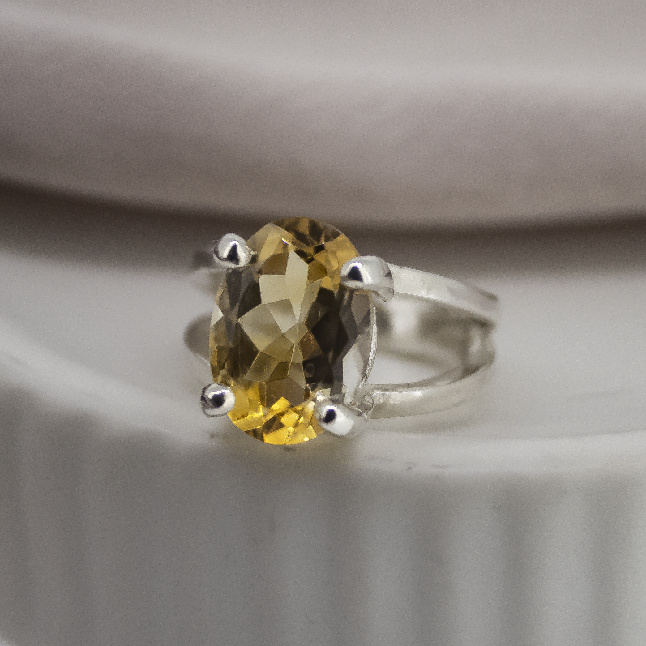 Maxi Double Empire Ring Citrine
