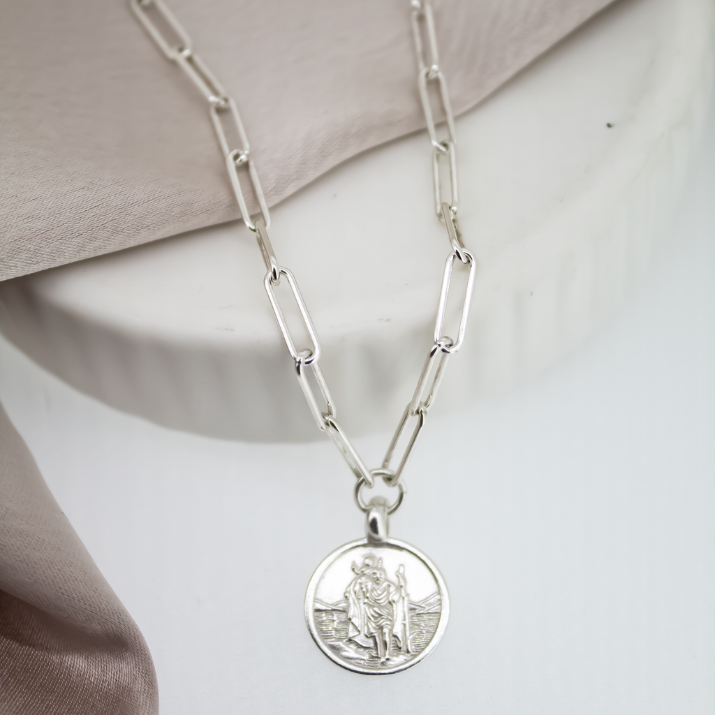 St Christopher Trace Chain Necklace