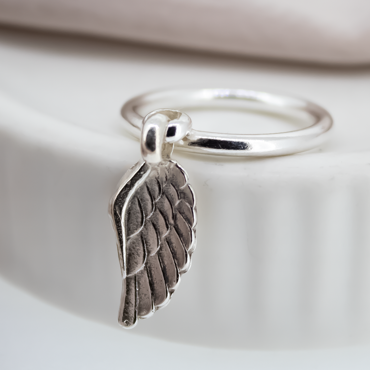 Angel Wing Dangle Ring