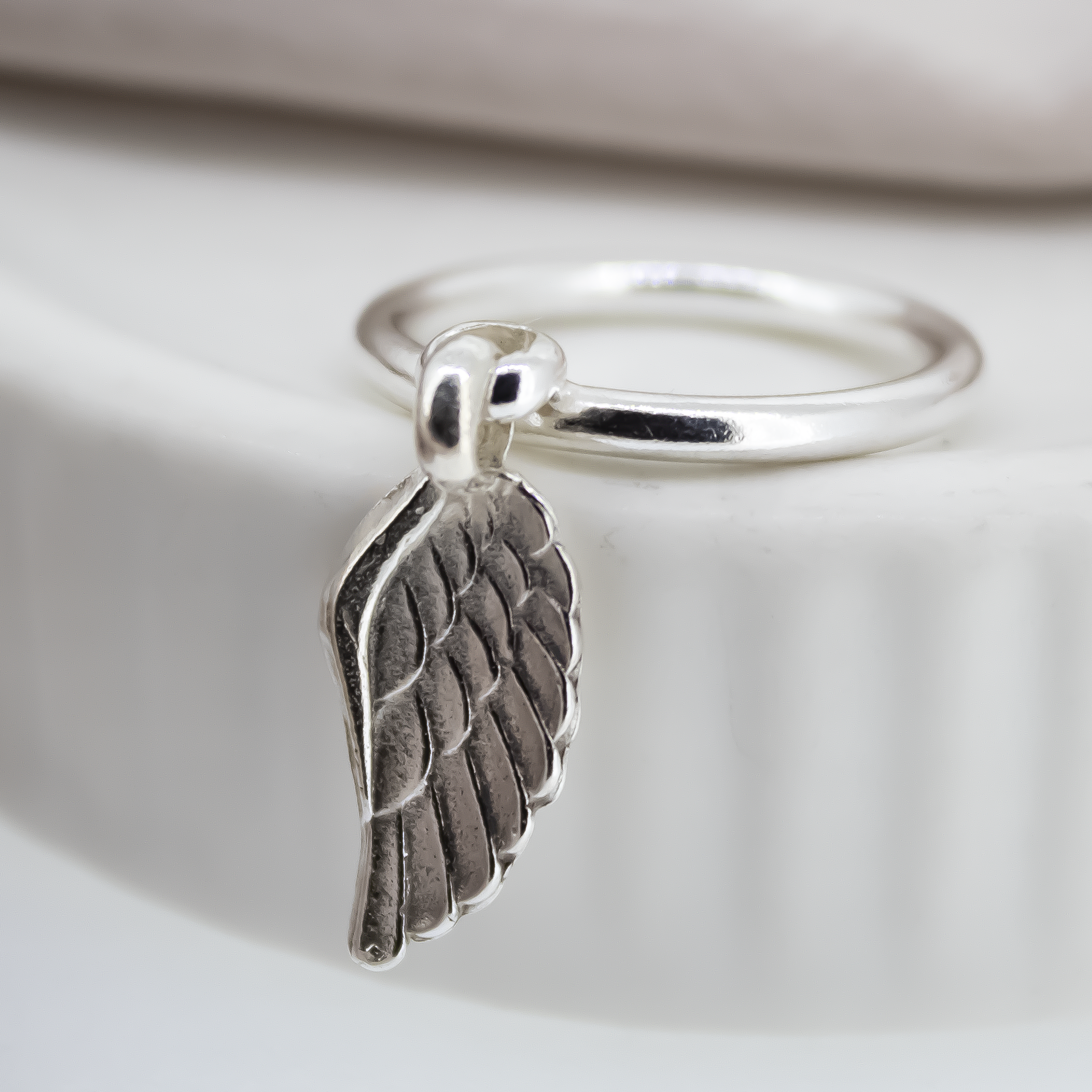 Angel Wing Dangle Ring