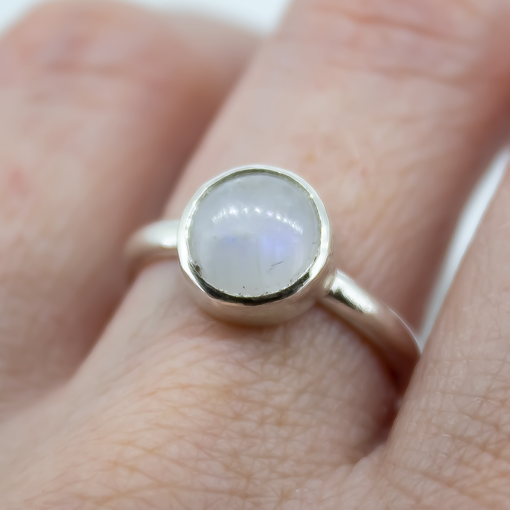 Rainbow Moonstone Ring