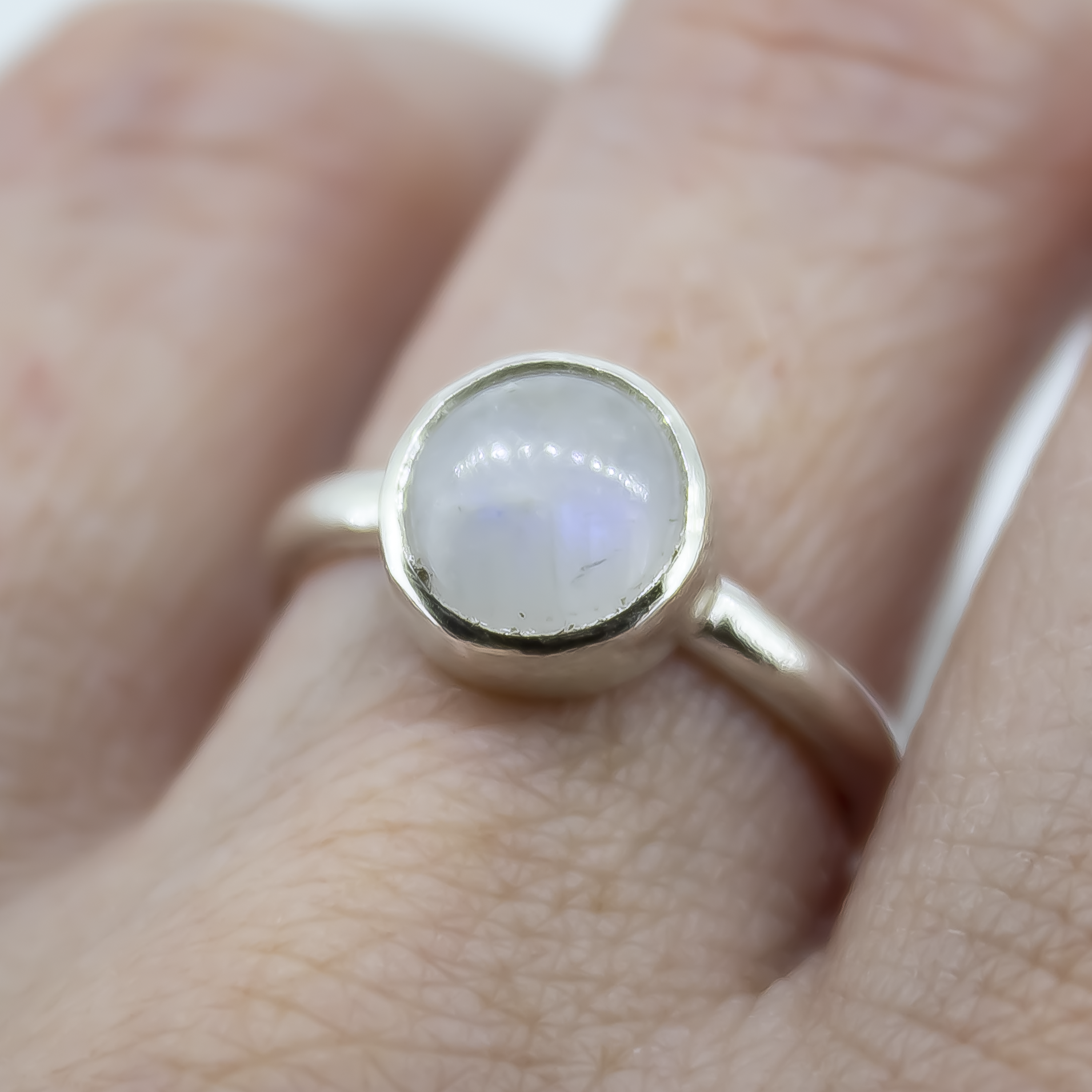 Rainbow Moonstone Ring