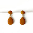 Terra Caramel Emaille-Tropfenohrringe