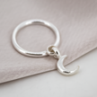 Crescent Moon Dangle Ring