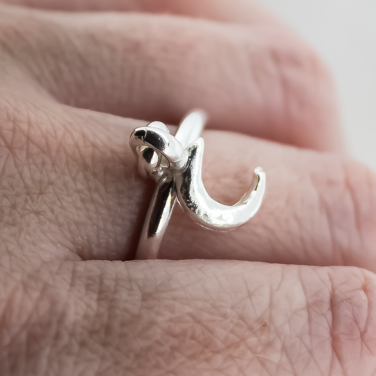 Crescent Moon Dangle Ring
