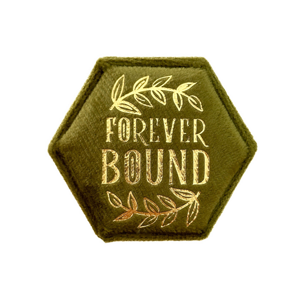 Forever Bound Green Wedding Ring Box