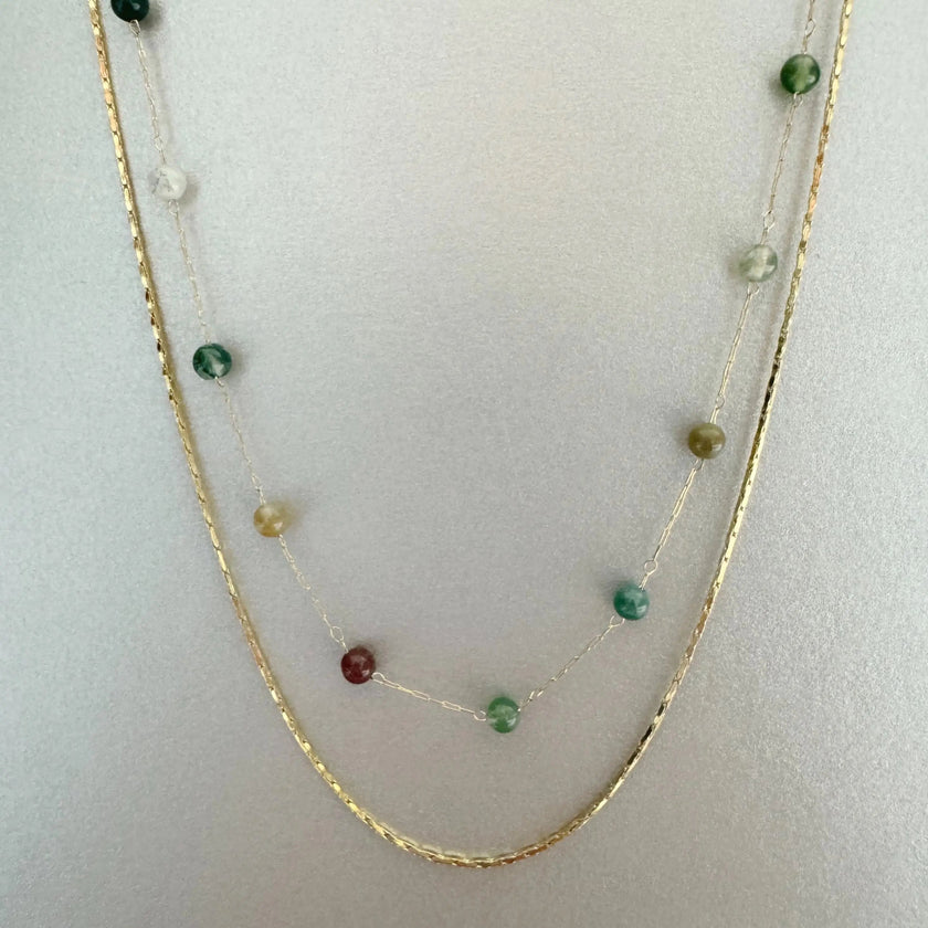 Keira Luxe 18k Gold Plated Beaded Necklace