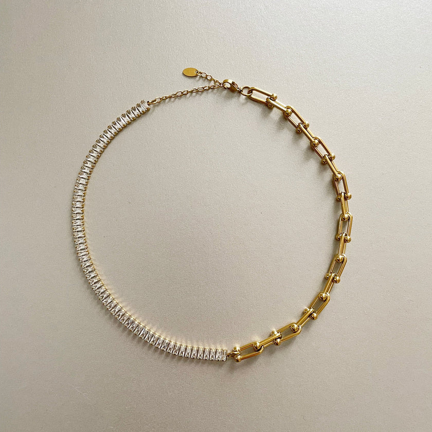 Aurielle Luxe vergoldete Diamantkette (18 Karat)