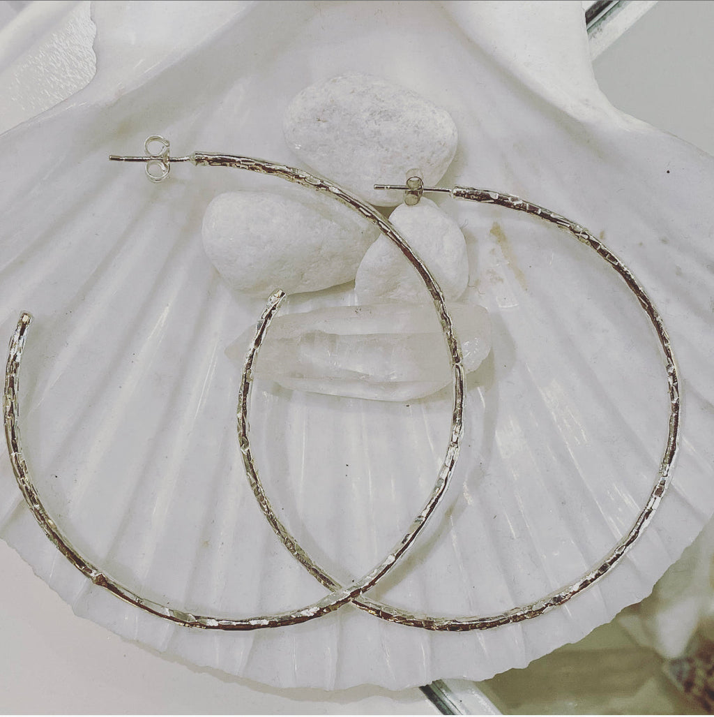 Maxi Textured Hoops