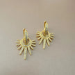 Nola Sunburst Charm Jewel Hoop Earring