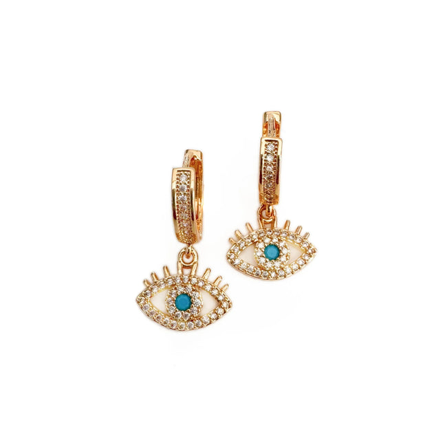 Nyra Evil Eye Juwelen-Huggie-Creolen