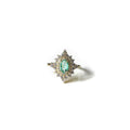 Anillo ajustable estilo vintage de piedra azul Florencia