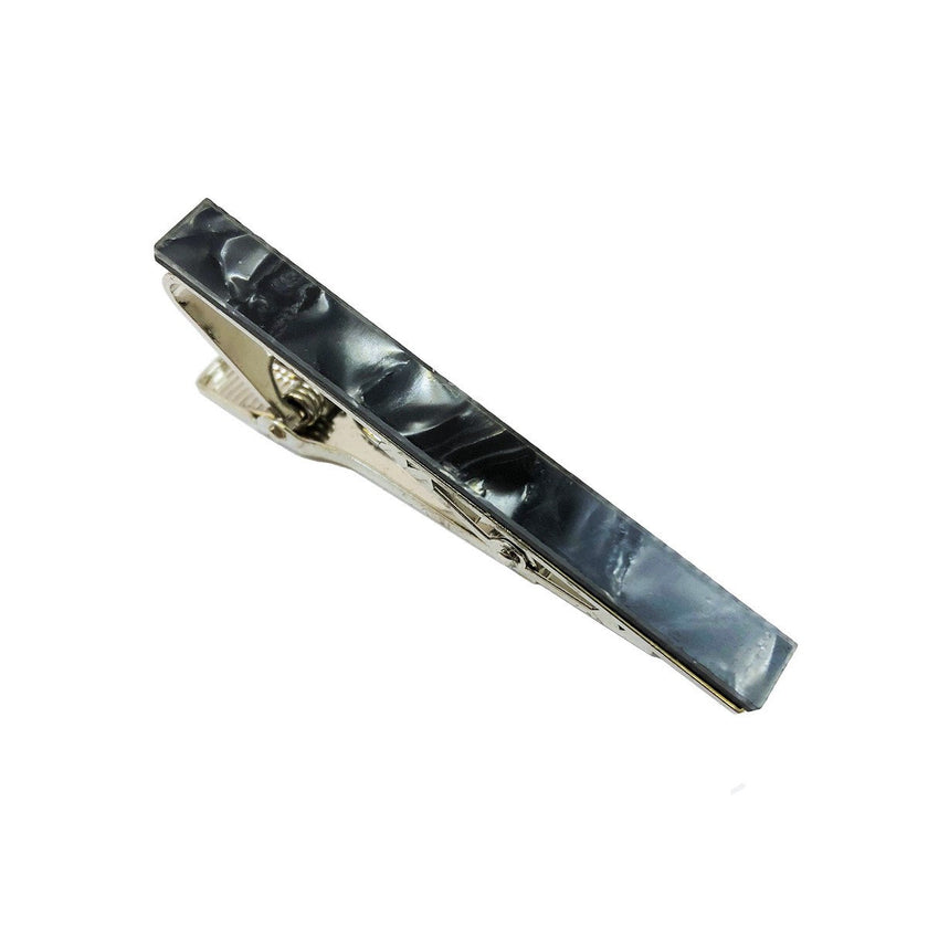 Grey Marble Effect Tie Clip