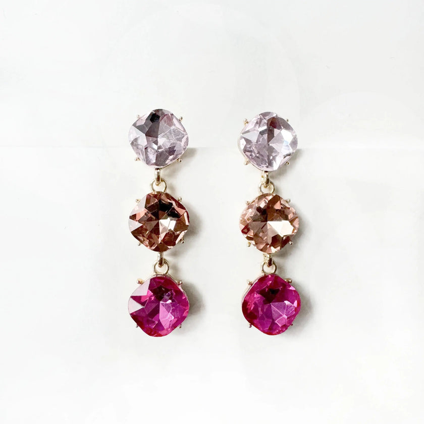 Cassiana Statement Blush Jewel Earrings