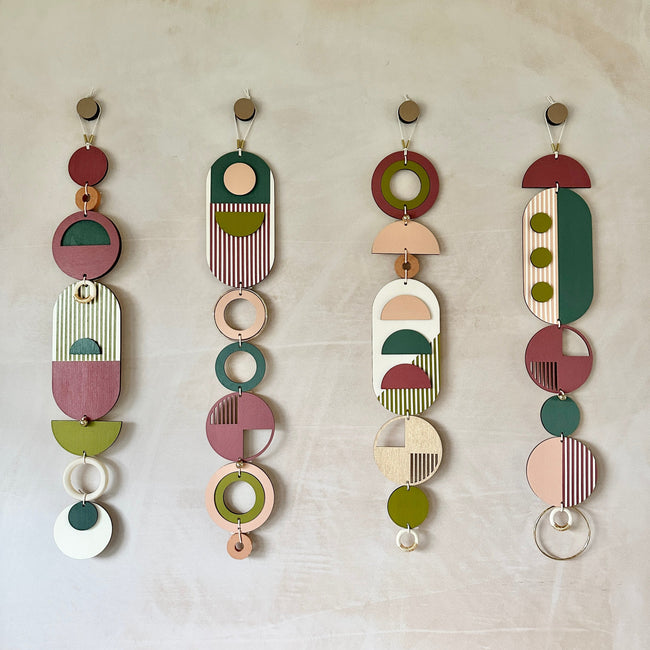 Eclectic Wall Hangings - Geometric Wall Art - Luxury Wall Decor - Mid-Century Home Decor - Slim Long Wall Tapestry