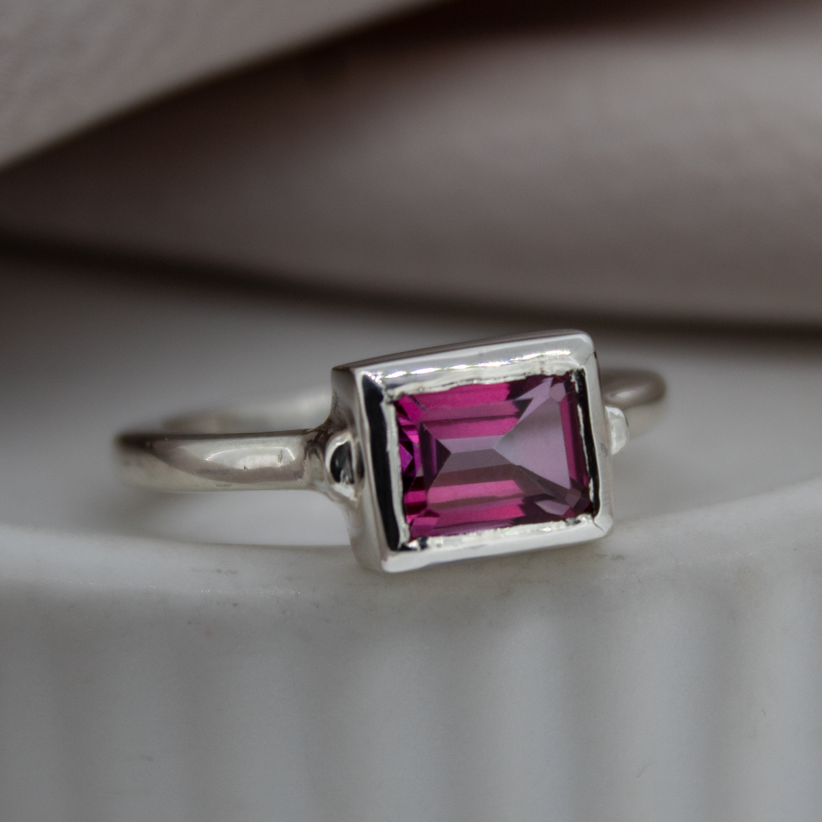 Pink Topaz Empress Ring
