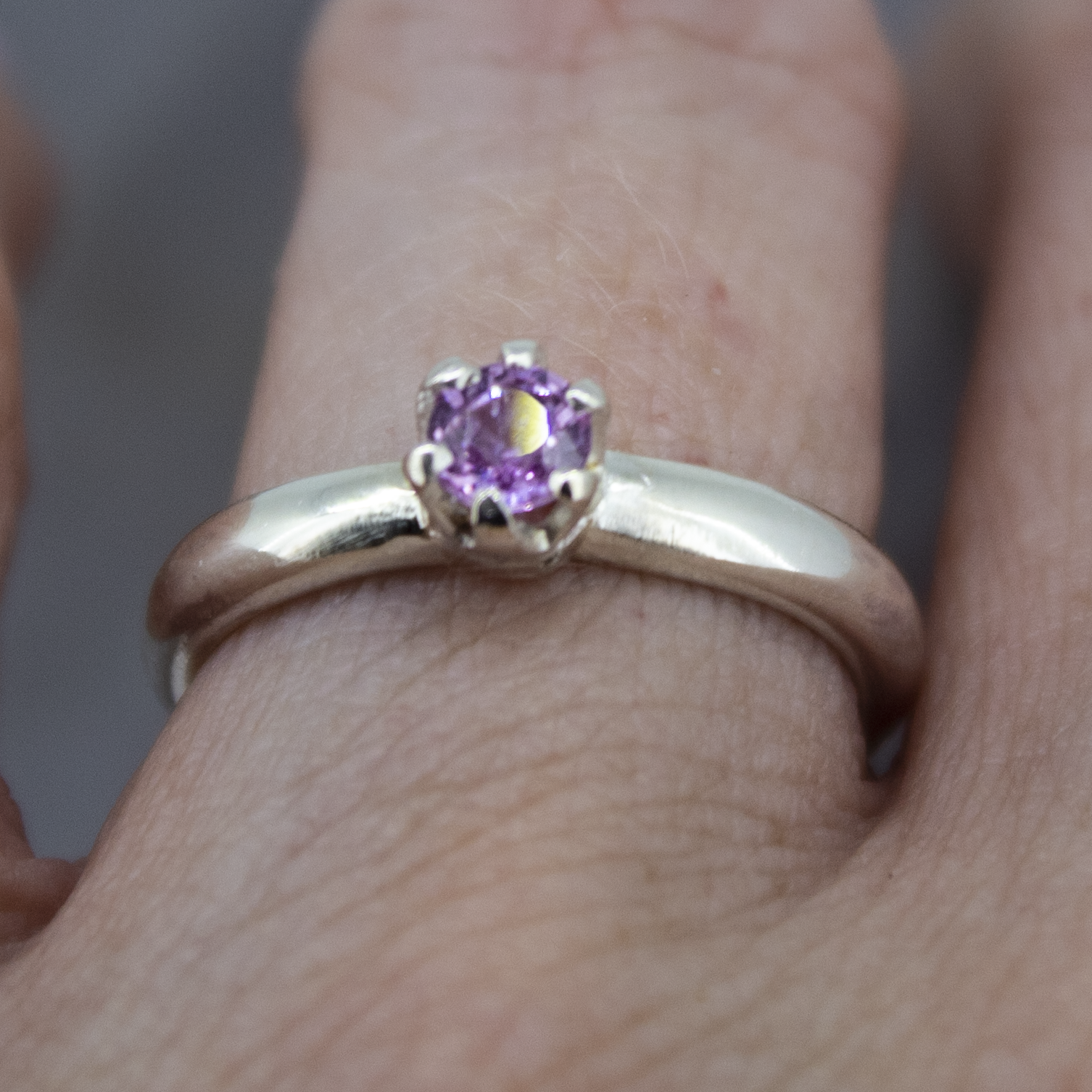 Pink Sapphire Solitaire