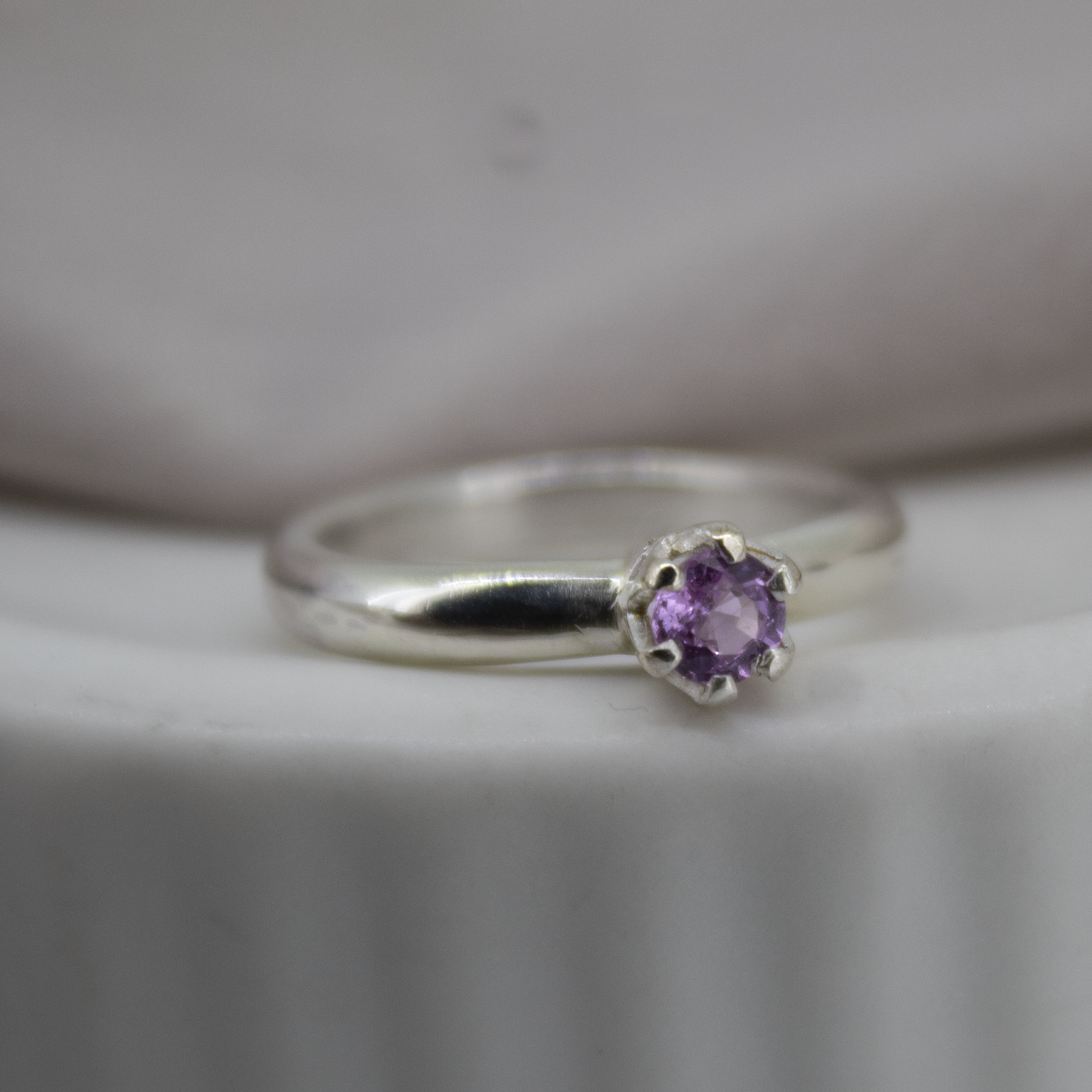 Pink Sapphire Solitaire