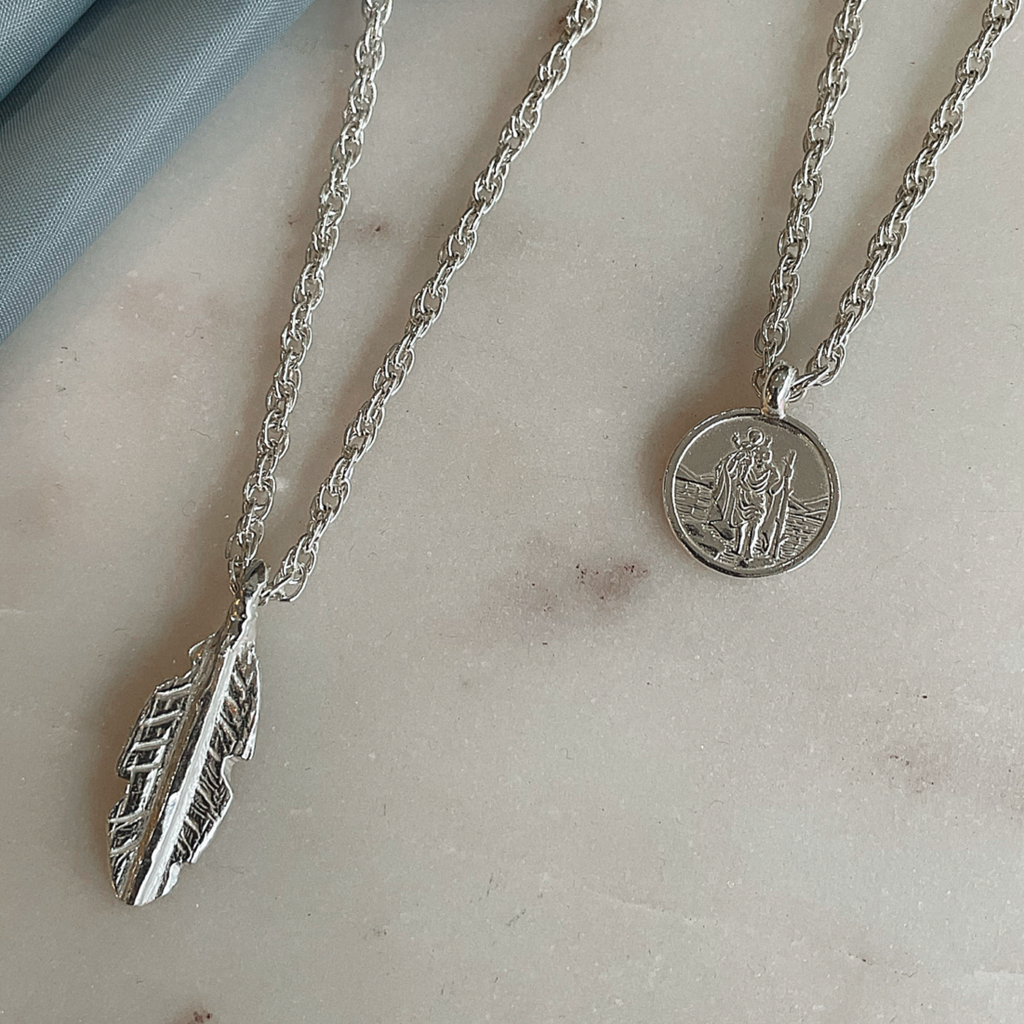 Chunky Rope St Christopher Necklace