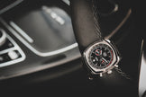 Black Leather Rally Watch Strap