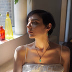 Persephone Double Gemstone Beaded Chain Necklace Pariba Onyx & Smoky Quartz