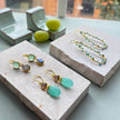 Persephone Double Gemstone Earrings Pariba Onyx & Smoky Quartz