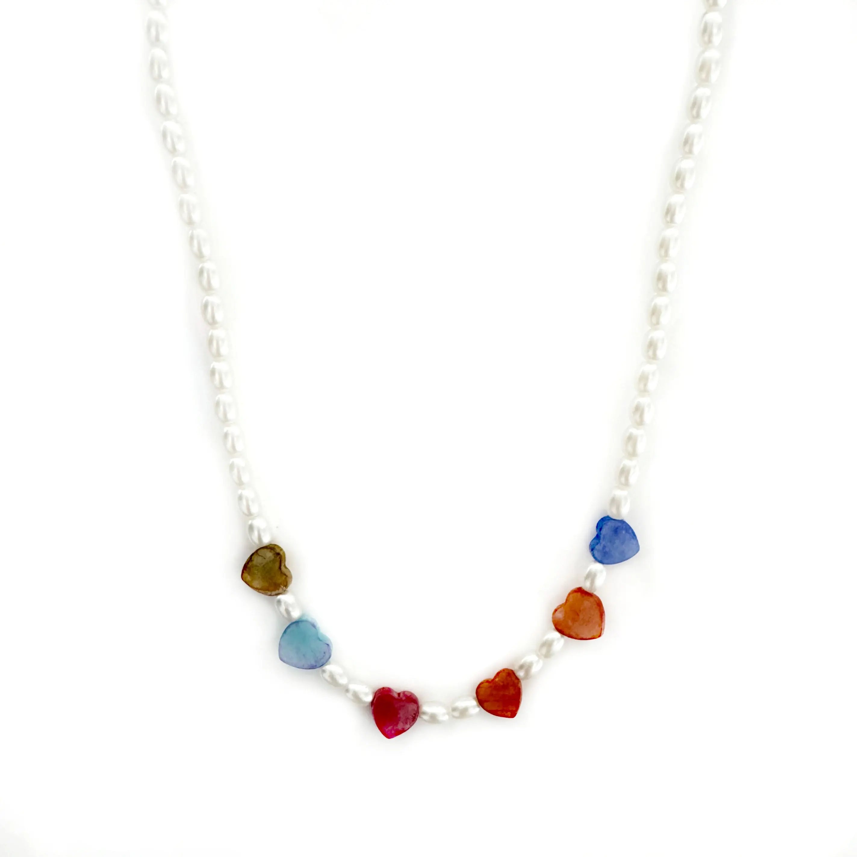 Tilly Boho Multi Coloured Heart Necklace