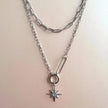 Sahara Luxe Double Layer Starburst Pendant Necklace