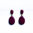 Pendientes colgantes Leoni de esmalte burdeos