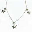 3 Seestern-Charm-Halskette