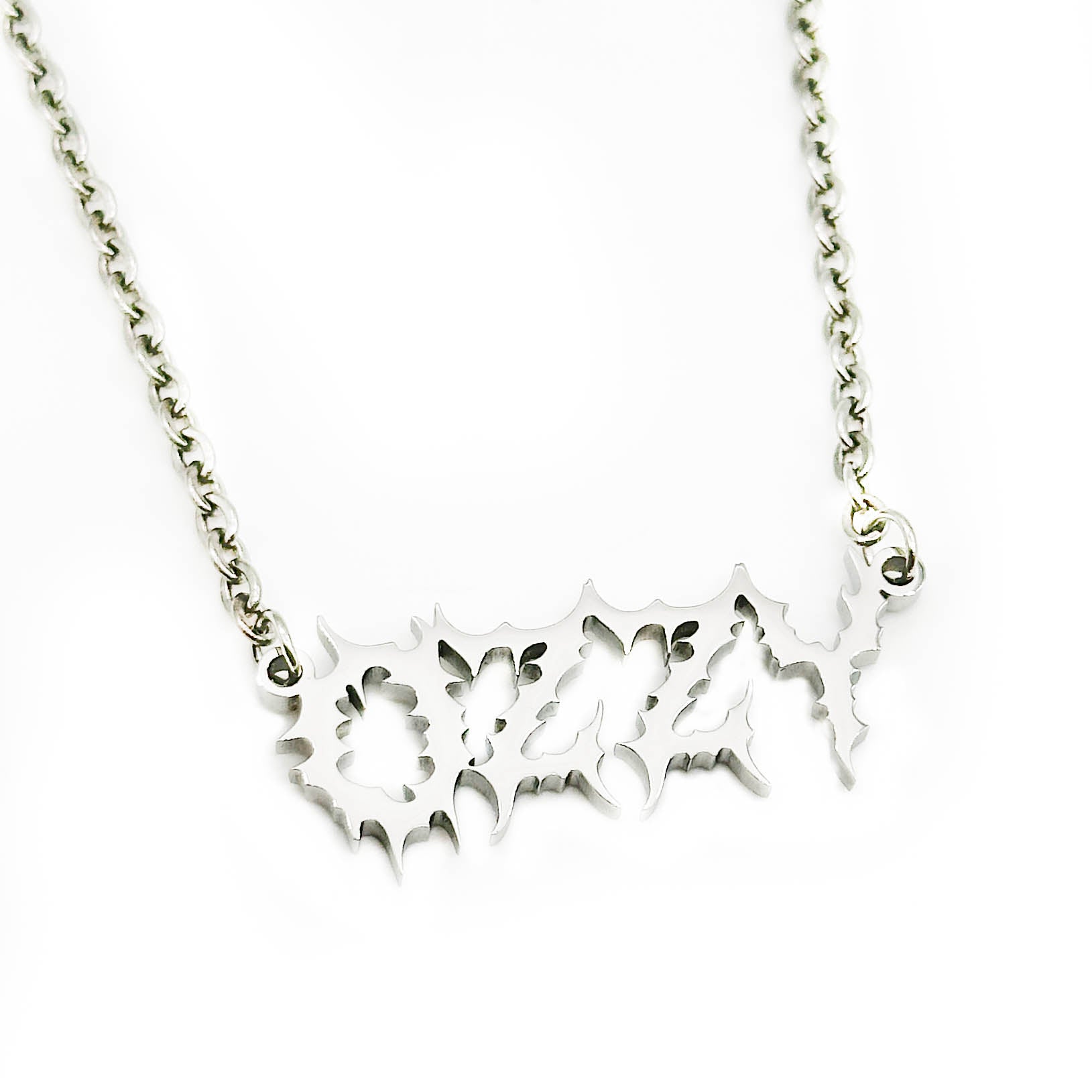 Black Metal Personalised Name Necklace