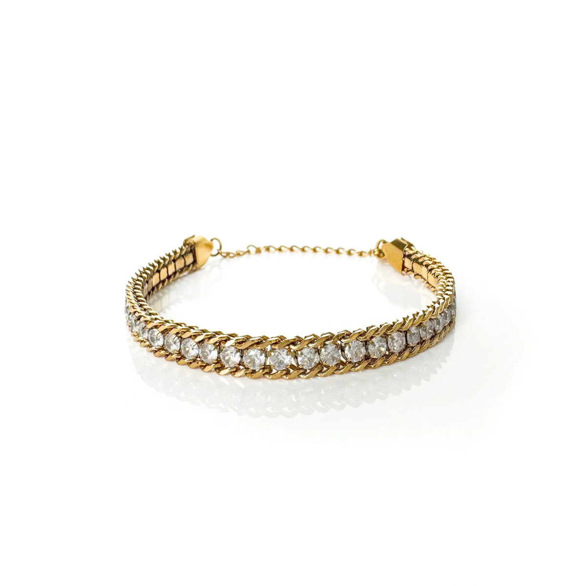 Eleia 18 Karat vergoldetes Armband mit Schmucksteinen