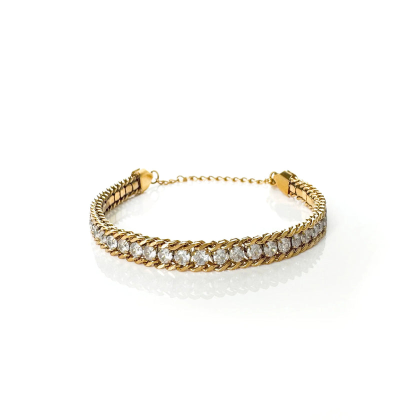 Eleia 18 Karat vergoldetes Armband mit Schmucksteinen