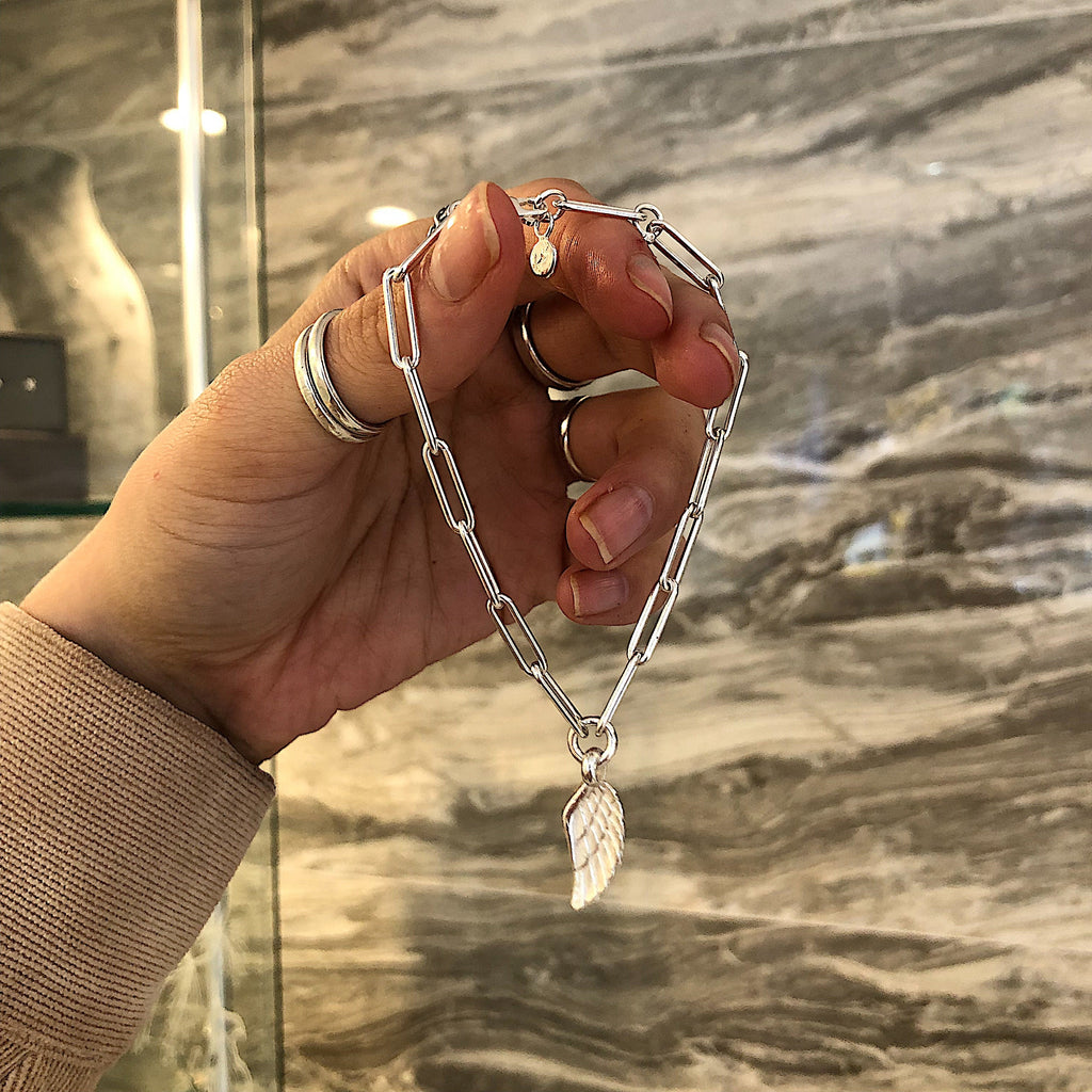 Angel Wing Trace Chain Bracelet