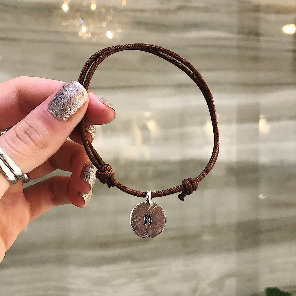 Personalised New Moon Rope Bracelet