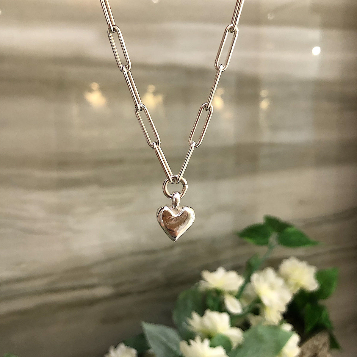 Sweet Heart Trace Chain Necklace
