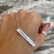 Handwriting Bar Necklace