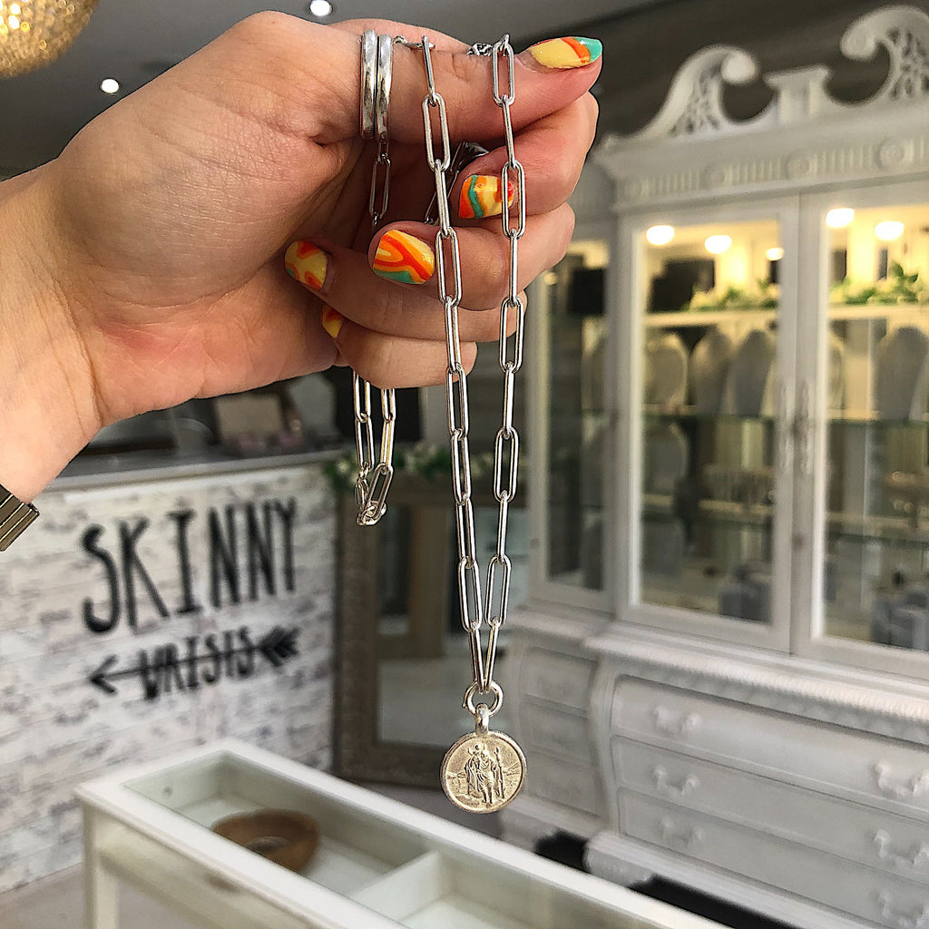 St Christopher Trace Chain Necklace