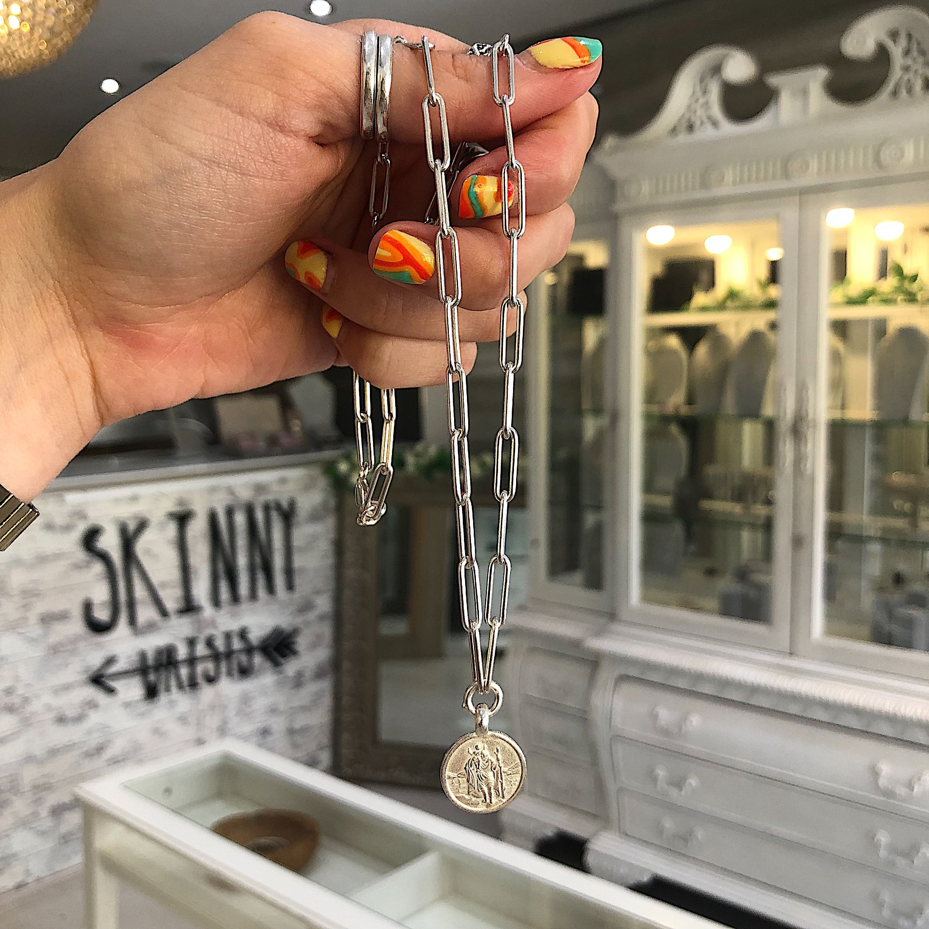 St Christopher Trace Chain Necklace