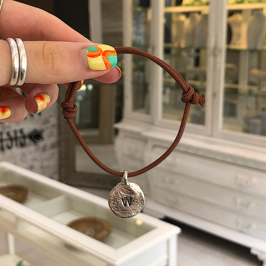 Personalised New Moon Rope Bracelet