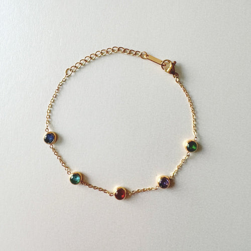 Alex Luxe 18k Gold Plated Jewelled Bracelet