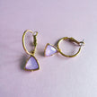 Holly Lilac Edelstein Gold Creolen