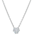GEORGINI MIDNIGHT VELVET BABY HEART NECKLACE SILVER
